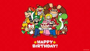 Nintendo Super Mario Birthday Greetings Wallpaper