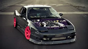 Nissan 180 Sx Purple Engine Wallpaper