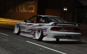 Nissan240sx Custom Drift Car Night Scene Wallpaper