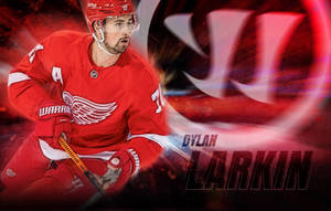 No. 71 Captain Of Detroit Red Wings Dylan Larkin Wallpaper