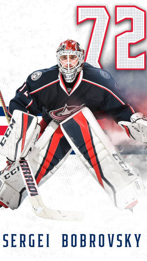 No. 72 Jersey Sergei Bobrovsky Wallpaper