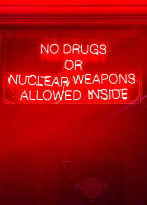No Drugs Allowed Neon Sign Wallpaper
