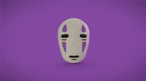 No-face Violet Background Wallpaper