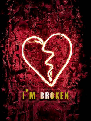 No Love Neon Light Broken Heart Wallpaper