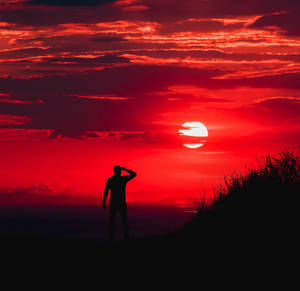 No Man's Sky In Reddish Sunset Wallpaper