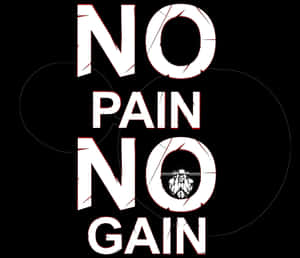 No Pain No Gain Motivational Workout Graphic Wallpaper