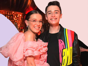 Noah Schnapp And Millie At Premiere Event Wallpaper