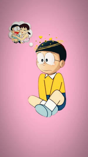 Nobita Daydreaming About Shizuka Wallpaper