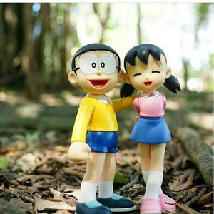 Nobita Shizuka Love Story Dried Leaves Wallpaper