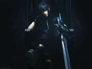 Noctis Lucis Caelum In Action - Final Fantasy Xv Wallpaper