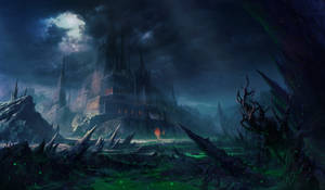 Non Copyrighted Ominous-looking Castle Wallpaper