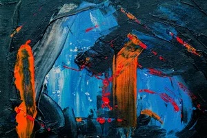Nonobjectivism Blue And Red Art Wallpaper
