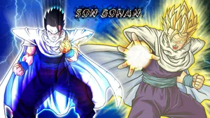 Normal Gohan And Saiyan Mode Wallpaper