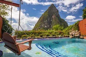 North America Saint Lucia Pool Wallpaper