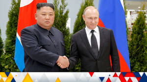 North Korea And Russia Leaders Wallpaper