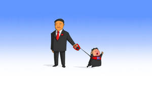 North Korea Editorial Cartoon Wallpaper