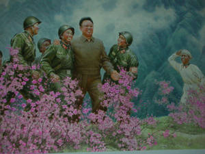 North Korea Kim Jong-il Painting Wallpaper