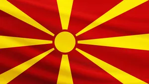 North Macedonia Flag Wallpaper