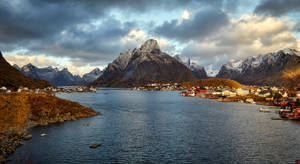 Norway Scenic Mountains Of Reine Wallpaper