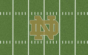 Notre Dame Football Team Showcased At Notre Dame Stadium Wallpaper