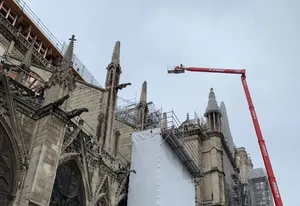 Notre Dame On-going Construction Wallpaper