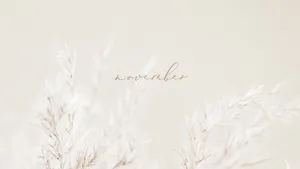 November Desktop White Minimalist Wallpaper