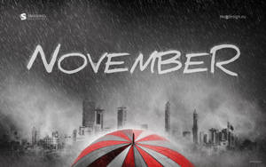 November Rain Gray City Wallpaper
