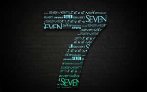 Number 7 Dark Green Wallpaper
