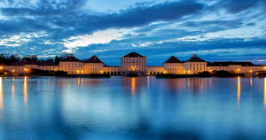 Nymphenburg Palace Munich During Night Wallpaper