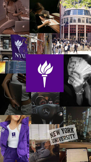 Nyu Aesthetic Collage Wallpaper