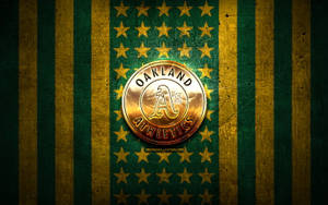 Oakland Athletics Golden National Flag Wallpaper