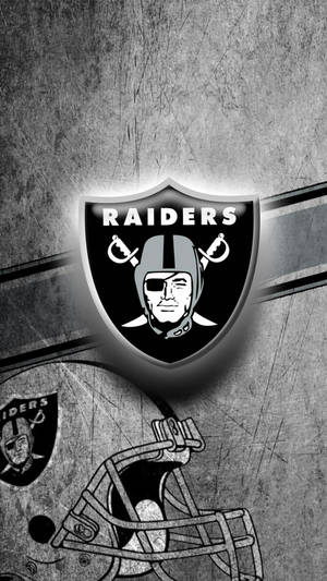 Oakland Raiders Logo On Wall Wallpaper