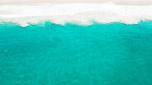 Ocean Blue Waves And Sea Foam Wallpaper