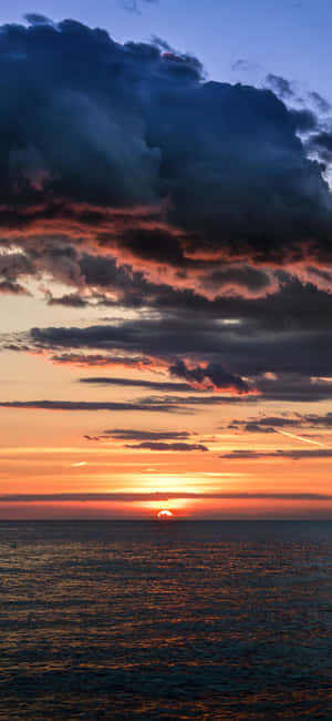 Ocean Sunset Cloud Wallpaper