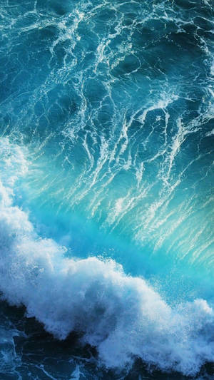 Ocean Waves Blue Iphone Wallpaper
