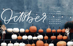 October 2019 Calendar With Pumpkins And Pumpkins Wallpaper