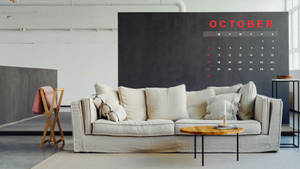 October 2021 Modern Calendar Design Wallpaper