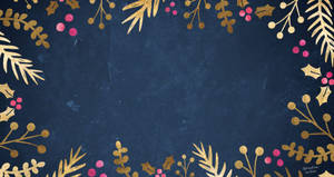October Blue Gold Art Wallpaper