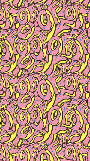 Odd Pink Donuts [wallpaper] Wallpaper