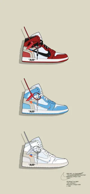 Off White Jordan 1 Drawings Wallpaper