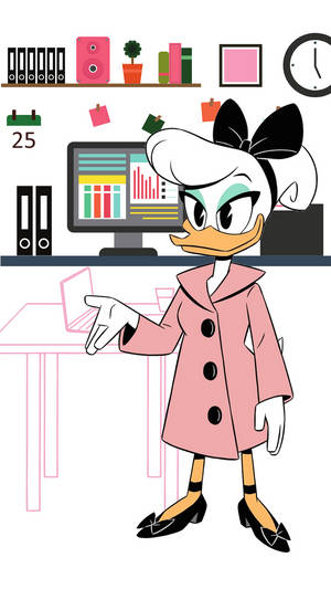 Office Girl Daisy Duck Wallpaper