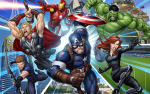 Og 6 Marvel Superheroes Wallpaper