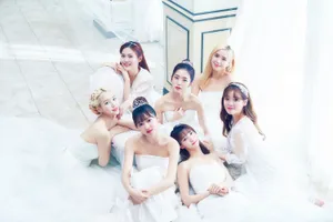 Oh My Girl Eternally White Gowns Wallpaper
