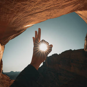 Okay Hand Sign With Sunlight Wallpaper