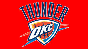 Oklahoma City Thunder Dark Orange Background Wallpaper