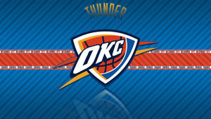 Oklahoma City Thunder Slanted Lines Wallpaper
