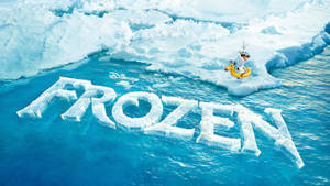 Olaf On Frozen Lake Wallpaper