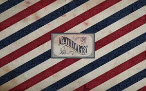 Old Barber Pole Design Wallpaper