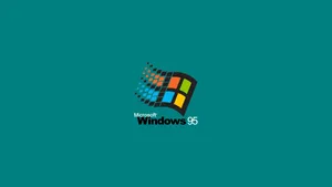 Old Logo In Teal Windows 1 Wallpaper