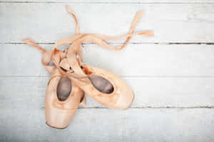Old Pink Pointe Shoes Wallpaper